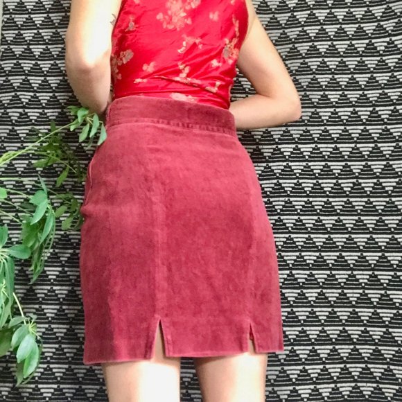 vtg velvet hi waist skirt - Picture 4 of 12